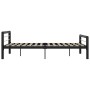 Estructura de cama de metal negro y blanco 180x200 cm de vidaXL, Camas y somieres - Ref: Foro24-284555, Precio: 155,24 €, Des...