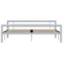 Estructura de cama de metal gris y blanco 180x200 cm de vidaXL, Camas y somieres - Ref: Foro24-284561, Precio: 166,53 €, Desc...