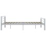 Estructura de cama de metal gris y blanco 180x200 cm de vidaXL, Camas y somieres - Ref: Foro24-284561, Precio: 166,53 €, Desc...