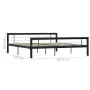 Estructura de cama de metal negro y blanco 180x200 cm de vidaXL, Camas y somieres - Ref: Foro24-284555, Precio: 152,76 €, Des...