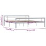 Estructura de cama de metal gris y blanco 180x200 cm de vidaXL, Camas y somieres - Ref: Foro24-284561, Precio: 166,53 €, Desc...