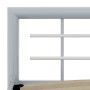 Estructura de cama de metal gris y blanco 140x200 cm de vidaXL, Camas y somieres - Ref: Foro24-284559, Precio: 109,92 €, Desc...