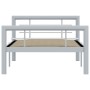 Estructura de cama de metal gris y blanco 100x200 cm de vidaXL, Camas y somieres - Ref: Foro24-284557, Precio: 108,63 €, Desc...