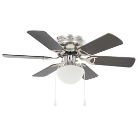 Ventilador de techo adornado con lámpara 82 cm marrón oscuro de vidaXL, Ventiladores de techo - Ref: Foro24-50537, Precio: 11...