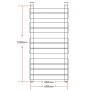 Radiador toallero de baño recto 600 x 1200 mm de vidaXL, Radiadores - Ref: Foro24-140867, Precio: 180,91 €, Descuento: %