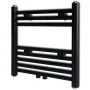 Radiador toallero de baño recto negro 480x480 mm de vidaXL, Radiadores - Ref: Foro24-141904, Precio: 64,32 €, Descuento: %