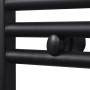 Radiador toallero de baño recto negro 480x480 mm de vidaXL, Radiadores - Ref: Foro24-141904, Precio: 60,66 €, Descuento: %