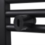 Radiador toallero de baño recto negro 480x480 mm de vidaXL, Radiadores - Ref: Foro24-141904, Precio: 60,66 €, Descuento: %