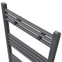 Radiador toallero de baño recto gris 500 x 764 mm de vidaXL, Radiadores - Ref: Foro24-141889, Precio: 82,32 €, Descuento: %