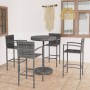 Muebles de bar de jardín 5 piezas ratán sintético gris en Conjuntos de jardín | Comprar online en Foru.es