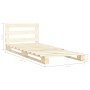 Estructura de cama de palés madera maciza de pino 90x200 cm de vidaXL, Camas y somieres - Ref: Foro24-285241, Precio: 103,41 ...
