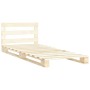 Estructura de cama de palés madera maciza de pino 100x200 cm de vidaXL, Camas y somieres - Ref: Foro24-285242, Precio: 97,84 ...