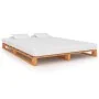 Estructura de cama de palés madera maciza pino marrón 200x200cm de vidaXL, Camas y somieres - Ref: Foro24-285268, Precio: 158...
