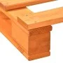 Estructura de cama de palés madera maciza pino marrón 200x200cm de vidaXL, Camas y somieres - Ref: Foro24-285268, Precio: 158...