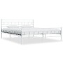 Estructura de cama de metal blanco 140x200 cm de vidaXL, Camas y somieres - Ref: Foro24-285298, Precio: 119,45 €, Descuento: %