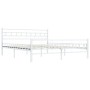 Estructura de cama de metal blanco 140x200 cm de vidaXL, Camas y somieres - Ref: Foro24-285298, Precio: 119,45 €, Descuento: %