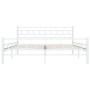 Estructura de cama de metal blanco 140x200 cm de vidaXL, Camas y somieres - Ref: Foro24-285298, Precio: 119,45 €, Descuento: %