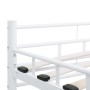 Estructura de cama de metal blanco 140x200 cm de vidaXL, Camas y somieres - Ref: Foro24-285298, Precio: 119,45 €, Descuento: %