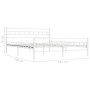 Estructura de cama de metal blanco 140x200 cm de vidaXL, Camas y somieres - Ref: Foro24-285298, Precio: 119,45 €, Descuento: %