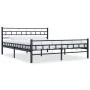 Estructura de cama de acero negro 160x200 cm de vidaXL, Camas y somieres - Ref: Foro24-285279, Precio: 126,11 €, Descuento: %