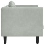 Sillón con cojín terciopelo gris claro en Sofás | Comprar online en Foru.es