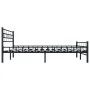 Estructura de cama de acero negro 160x200 cm de vidaXL, Camas y somieres - Ref: Foro24-285279, Precio: 126,11 €, Descuento: %