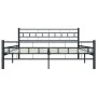 Estructura de cama de acero negro 160x200 cm de vidaXL, Camas y somieres - Ref: Foro24-285279, Precio: 126,11 €, Descuento: %