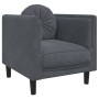 Sillón con cojín terciopelo gris oscuro en Sofás | Comprar online en Foru.es