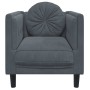 Sillón con cojín terciopelo gris oscuro en Sofás | Comprar online en Foru.es