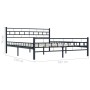 Estructura de cama de acero negro 160x200 cm de vidaXL, Camas y somieres - Ref: Foro24-285279, Precio: 127,80 €, Descuento: %