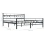 Estructura de cama de acero negro 160x200 cm de vidaXL, Camas y somieres - Ref: Foro24-285279, Precio: 126,11 €, Descuento: %