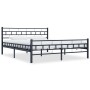 Estructura de cama de acero negro 200x200 cm de vidaXL, Camas y somieres - Ref: Foro24-285281, Precio: 142,86 €, Descuento: %