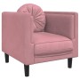 Sillón con cojín terciopelo rosa en Sofás | Comprar online en Foru.es