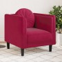 Sillón con cojín terciopelo rojo tinto en Sofás | Comprar online en Foru.es