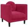 Sillón con cojín terciopelo rojo tinto en Sofás | Comprar online en Foru.es