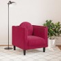 Sillón con cojín terciopelo rojo tinto en Sofás | Comprar online en Foru.es