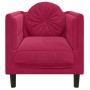 Sillón con cojín terciopelo rojo tinto en Sofás | Comprar online en Foru.es