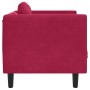 Sillón con cojín terciopelo rojo tinto en Sofás | Comprar online en Foru.es