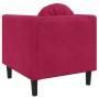 Sillón con cojín terciopelo rojo tinto en Sofás | Comprar online en Foru.es