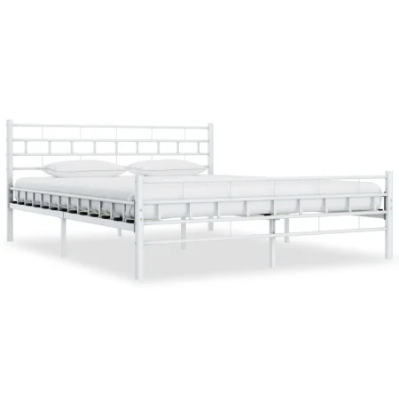 Estructura de cama de metal blanca 180x200 cm de vidaXL, Camas y somieres - Ref: Foro24-285300, Precio: 133,74 €, Descuento: %