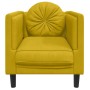 Sillón con cojín terciopelo amarillo en Sofás | Comprar online en Foru.es