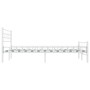 Estructura de cama de metal blanco 120x200 cm de vidaXL, Camas y somieres - Ref: Foro24-285297, Precio: 94,78 €, Descuento: %