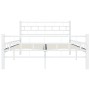 Estructura de cama de metal blanco 120x200 cm de vidaXL, Camas y somieres - Ref: Foro24-285297, Precio: 94,78 €, Descuento: %