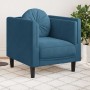 Sillón con cojín terciopelo azul en Sofás | Comprar online en Foru.es