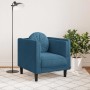 Sillón con cojín terciopelo azul en Sofás | Comprar online en Foru.es