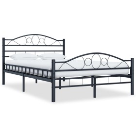 Estructura de cama de acero negra 120x200 cm de vidaXL, Camas y somieres - Ref: Foro24-285287, Precio: 145,05 €, Descuento: %