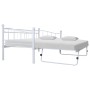 Estructura de cama de acero blanco 180x200/90x200 cm de vidaXL, Camas y somieres - Ref: Foro24-285308, Precio: 205,12 €, Desc...