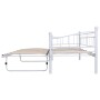 Estructura de cama de acero blanco 180x200/90x200 cm de vidaXL, Camas y somieres - Ref: Foro24-285308, Precio: 205,12 €, Desc...