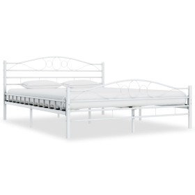 Estructura de cama de metal blanca 180x200 cm de vidaXL, Camas y somieres - Ref: Foro24-285305, Precio: 147,74 €, Descuento: %