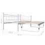 Estructura de cama de acero blanco 180x200/90x200 cm de vidaXL, Camas y somieres - Ref: Foro24-285308, Precio: 205,12 €, Desc...